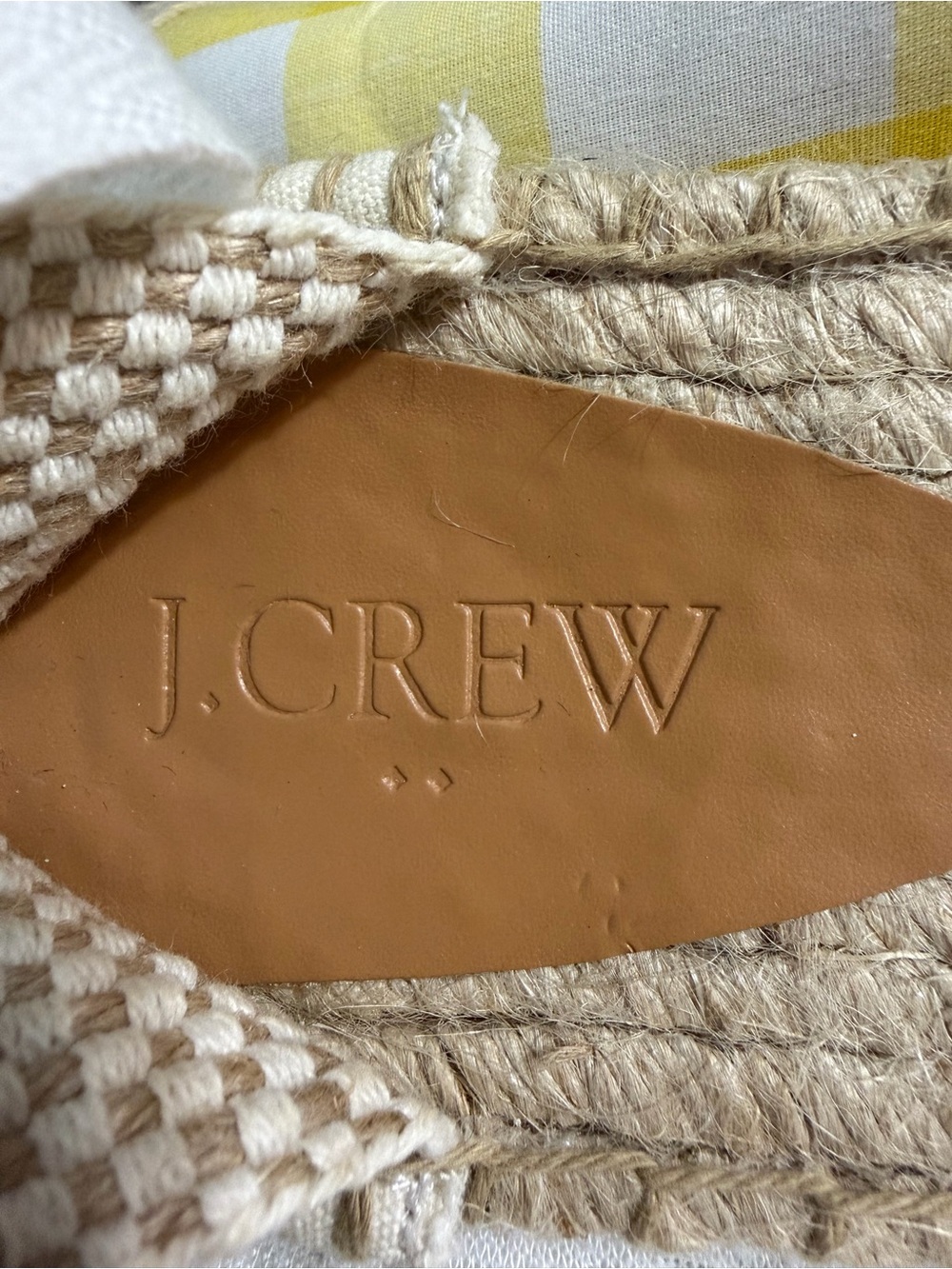 J. Crew Gingham d’Orsay Lace-Up Espadrilles Women’s Size 8.5 - Picture 5 of 8